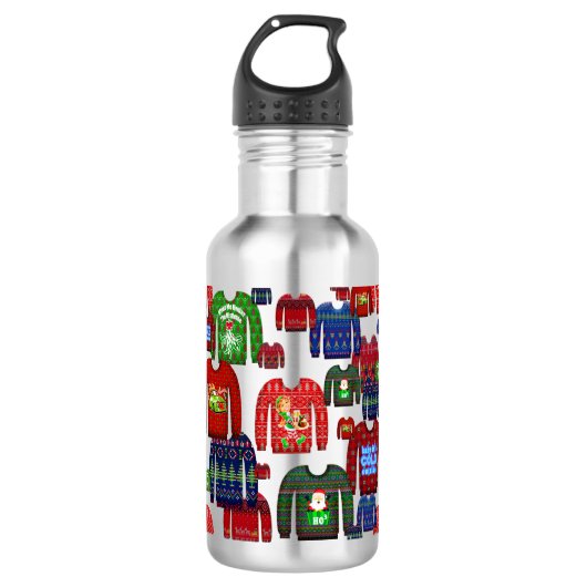 lelijke kerstzweten waterfles (Voorkant)