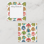 Lelijke maar schattige lelijke kerst truien vakant notitiekaartje (Voorkant / Achterkant)
