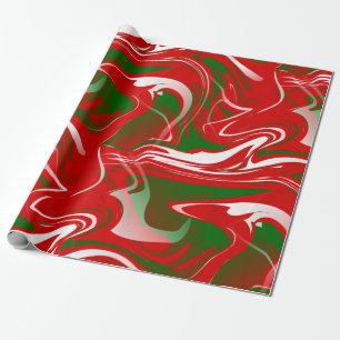 lelijke marmer swirprint voor kerstfeest cadeaupapier