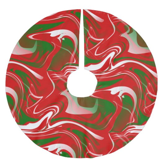 lelijke marmer swirprint voor kerstfeest kerstboom rok (Voorkant)