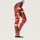 lelijke marmer swirprint voor kerstfeest leggings (Rechts)