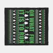 Lelijke Merry Christmas trui loopt Fleece Deken (Voorkant (Horizontaal))