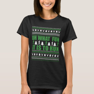Lelijke Merry Christmas trui loopt T-shirt