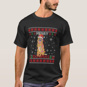Lelijke Merry Dogmas Duitse Herder Xmas Dog Santa T-shirt