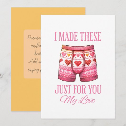 Lelijke Ondergoed Valentijnskaarten  Feestdagenkaart (Voorkant / Achterkant)