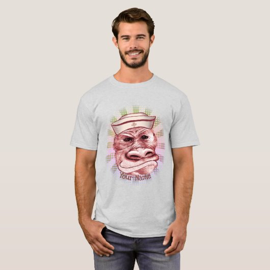 Lelijke pin-up verpleegkundige t-shirt (Voorkant volledig)