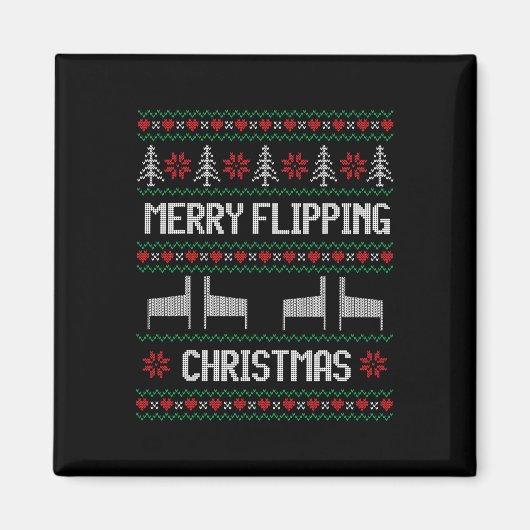 Lelijke Pinball Machine Kerstmis Pinball Wizard Magneet (Voorkant)