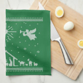 Lelijke prettige kerstzweten Nativiteit Religie Theedoek (Quarter Fold)