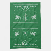 Lelijke prettige kerstzweten Nativiteit Religie Theedoek (Verticaal)