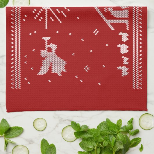 Lelijke prettige kerstzweten Nativiteit Religie Theedoek (Gevouwen)