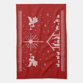 Lelijke prettige kerstzweten Nativiteit Religie Theedoek (Verticaal)