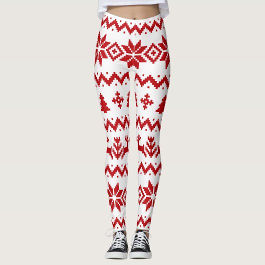 Lelijke rode kerst Leggings (Voorkant)