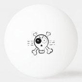 Lelijke schedel monster piraten cartoon karakter d pingpongbal (Achterkant)