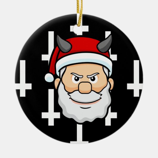 lelijke schildpad santa claus keramisch ornament (Voorkant)