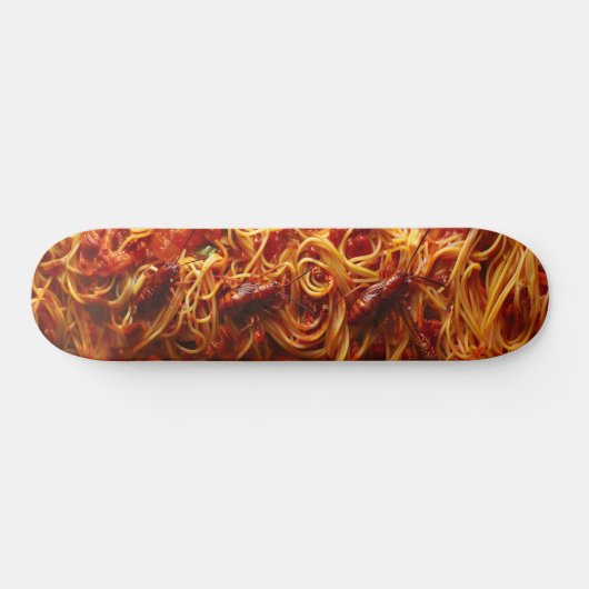 Lelijke spaghetti voedsel skateboard (Horizontaal)