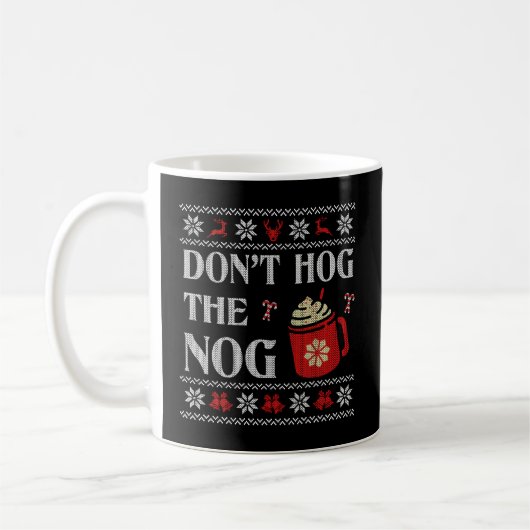 Lelijke stijl Eggnog Hog de Nog Koffiemok (Links)