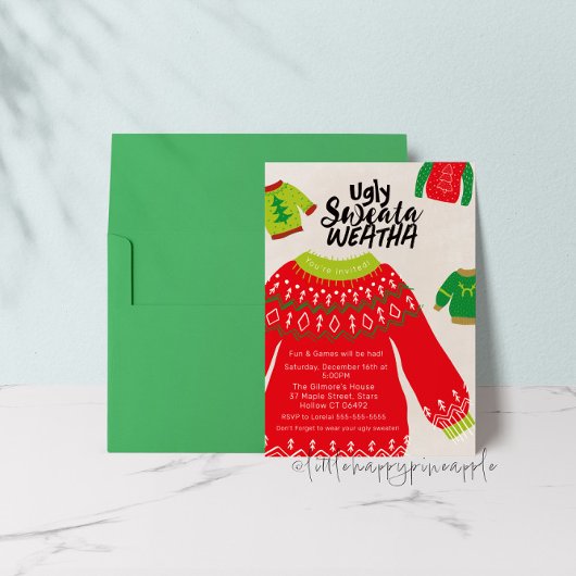 Lelijke Sweata Weatha Party uitnodiging