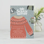 Lelijke Sweata Weatha Party uitnodiging (Staand voorkant)