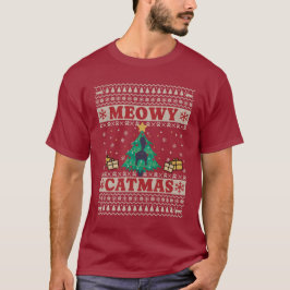 Lelijke sweater kat in boom t-shirt