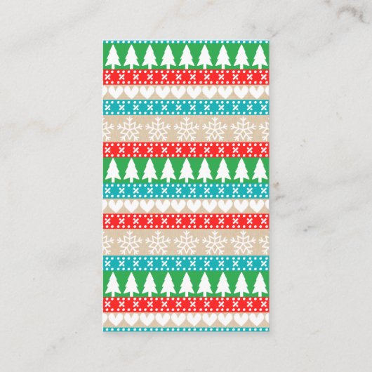 Lelijke Sweater Kerstmis Baby shower Diaper Raffle Informatiekaartje (Achterkant)