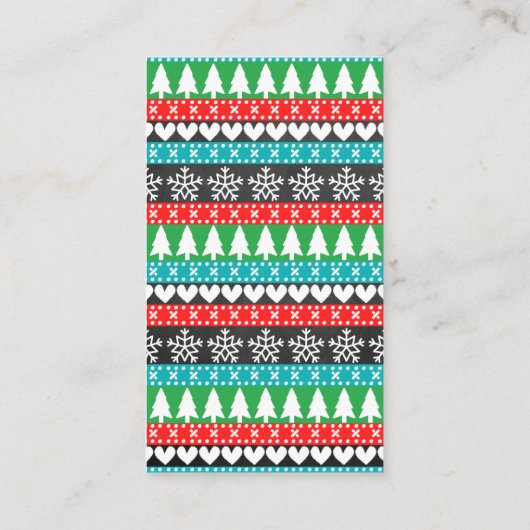 Lelijke Sweater Kerstmis Baby shower Diaper Raffle Informatiekaartje (Achterkant)