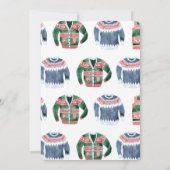 Lelijke Sweater Kerstparty Laten we lelijk naar me Kaart (Achterkant)