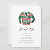 Lelijke Sweater Kerstparty Laten we lelijk naar me Kaart (Voorkant)