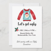 Lelijke Sweater Kerstparty Laten we lelijk naar me Kaart (Voorkant)