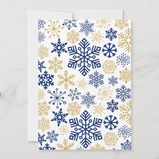 Lelijke sweater party uitnodiging Elegante sneeuwv (Achterkant)