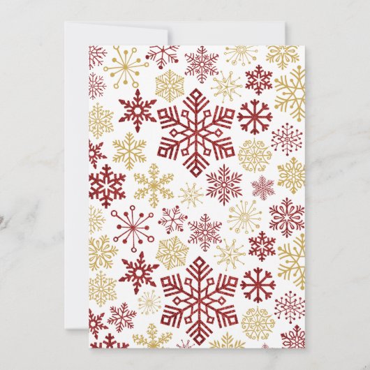 Lelijke sweater party uitnodiging Elegante sneeuwv (Achterkant)