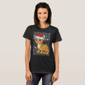 Lelijke Sweater Style Xmas Lights Santa Bobcat Chr T-shirt (Voorkant volledig)