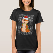 Lelijke Sweater Style Xmas verlicht Santa Gopher C T-shirt (Voorkant)