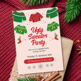 Lelijke Sweather Party uitnodiging