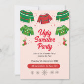 Lelijke Sweather Party uitnodiging (Voorkant)