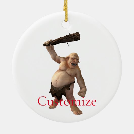 Lelijke Troll Thunder_Cove Keramisch Ornament (Achterkant)