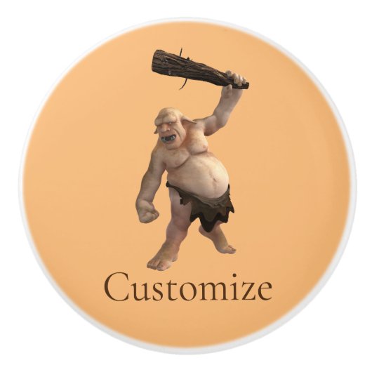 Lelijke Troll Thunder_Cove Keramische Knop (Voorkant)
