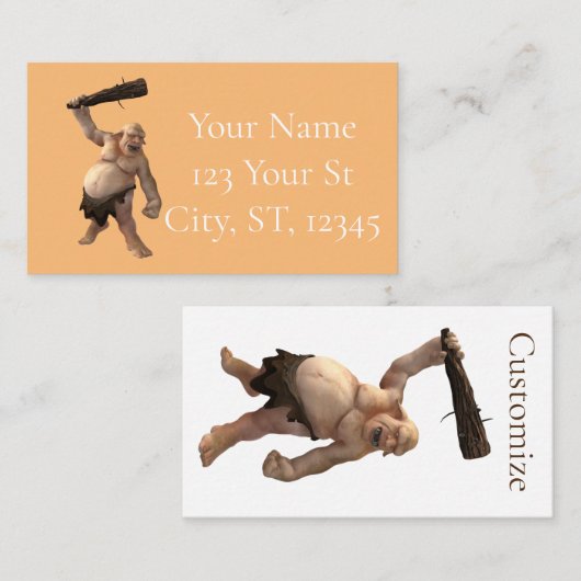 Lelijke Troll Thunder_Cove Visitekaartje (Voorkant / Achterkant)