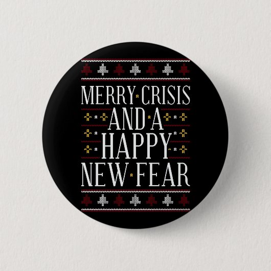 Lelijke trui angst citaat ronde button 5,7 cm (Voorkant)
