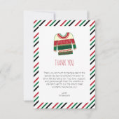 Lelijke trui Baby shower plat dank je kaart (Voorkant)