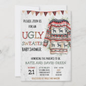 Lelijke trui baby shower uitnodiging  (Voorkant)