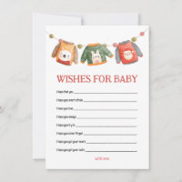 Lelijke trui baby shower wensen voor baby kaart