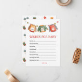 Lelijke trui baby shower wensen voor baby notitie notitiekaartje (Voorkant / Achterkant in situ)