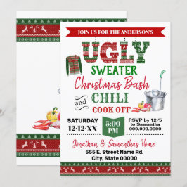Lelijke trui & chili Cook Off Christmas Bash Kaart