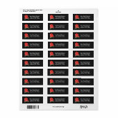 Lelijke trui Christmas Party retour adres labels (Full Sheet)