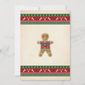 Lelijke trui & Cookie uitwisseling kerstbash Kaart (Achterkant)