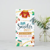 Lelijke trui digitale kerst party uitnodiging (Staand voorkant)