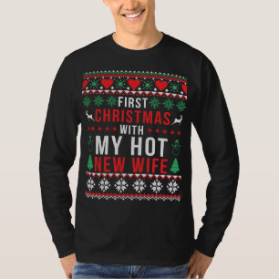 lelijke trui   Eerste Kerstmis met nieuwe vrouw T-shirt
