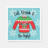 Lelijke trui Eet drink en zijn lelijke servetten (Voorkant)