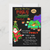 Lelijke trui eet Drink worden Fugly Christmas Part Kaart (Voorkant)