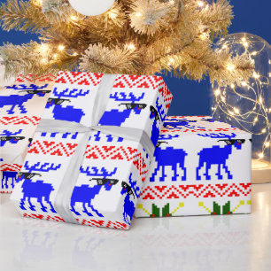 Lelijke trui (Ermee dealen) Rendier Kerstmis Cadeaupapier